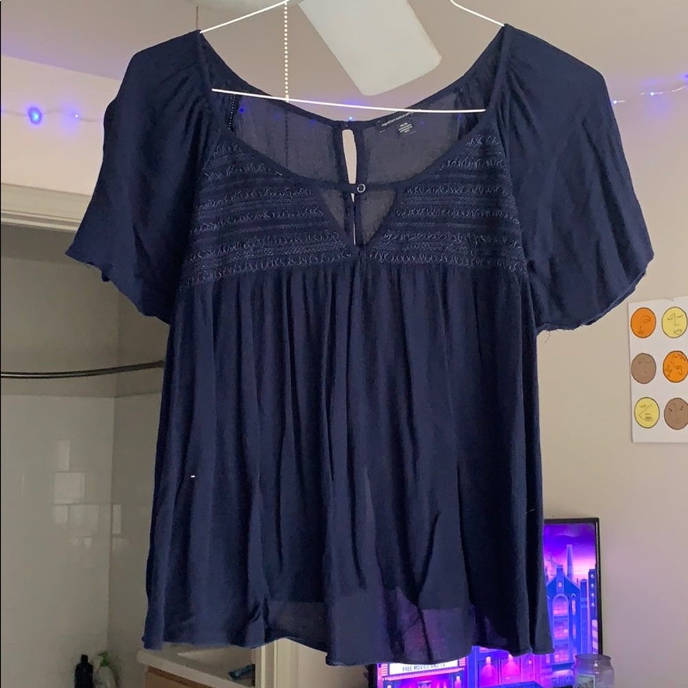 Dark blue top